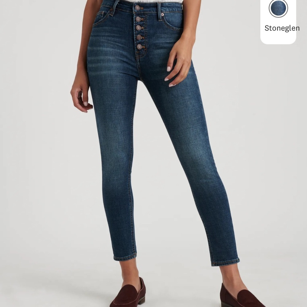 Lucky Brand Button Fly High Rise Skinny Jeans Sz 10 NEW - Picture 6 of 12
